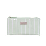 Wicked Sista Pistachio Stripe Small Flat Purse for Cards and Coins