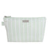 Wicked Sista Pistachio Stripe Large Luxe Cosmetic Bag Makeup Organizer Travel Toiletry Pouch