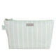 Wicked Sista Pistachio Stripe Large Luxe Cosmetic Bag Makeup Organizer Travel Toiletry Pouch