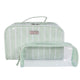 Wicked Sista Pistachio Stripe 2 in 1 Cosmetic Bag Set for Travel and Toiletry Organisation