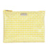 Wicked Sista Gingham Dot Sunshine Flat Cosmetic Bag Extra Large