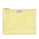Wicked Sista Gingham Dot Sunshine Flat Cosmetic Bag Extra Large