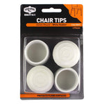 Cold Steel Chair Tips Round White Rubber 32mm 4 Pack