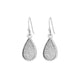 Ear Sense F394 Silver Glitter Teardrop French Hook