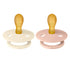 Bibs Symmetrical Pacifier Ivory And Blush 2 Pack Size 2