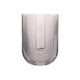 Escape to Paradise Ribbed U Shaped Glass Vase Medium Grey