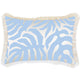 Escape to Paradise Cushion Cover Coastal Fringe Casa Palms Blue White 35CM X 50CM