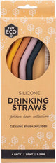 Ever Eco Silicone Straws Bent Golden Hour Collection