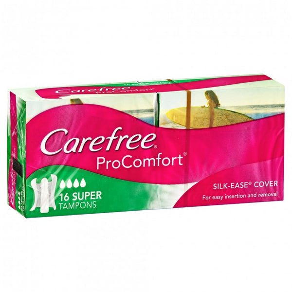 Carefree ProComfort Super Tampons 16 Pack