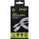 Plugd USB A To USB C Charge And Sync Cable 1m