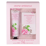 Arome Ambiance Floral Glimmer Hand Cream and Soap Duo Rose 2 x 300ML