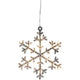 Xmas Icy Hang Star Brown Clear