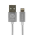 Moki Braided Lightning Syncharge Cable Silver