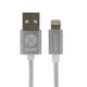 Moki Braided Lightning Syncharge Cable Silver