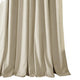 HPD Half Price Drapes Velvet Blackout Curtains 25W X 108L 1 Panel Ecru