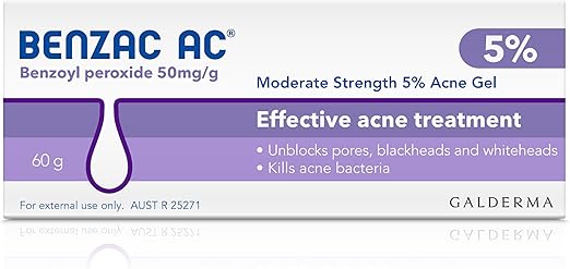 Benzac AC Moderate Strength 5% Acne Gel 60g