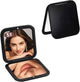 Black Compact Mirrors Normal and 5x Magnification Double Sided