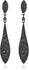 Witchery Crystal Drop Earrings Black Diamond Silver Tone Jewellery