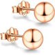 Sterling Silver Rose Gold Ball Stud 6mm
