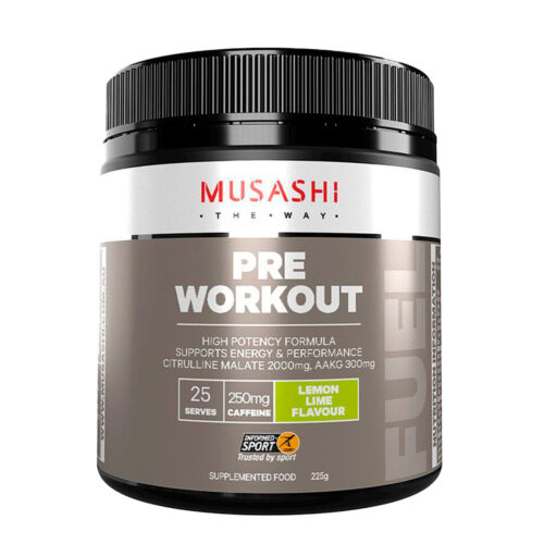 Musashi Pre Workout Lemon Lime 225g