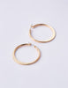 Earsense Flat Edge Click Hoop Earrings Imitation Gold 35MM