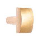 Lane Brass Curved Square Knob