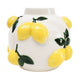 Urban Products Tuscan Lemon Home Garden Decor Flower Display Vase White 16cm
