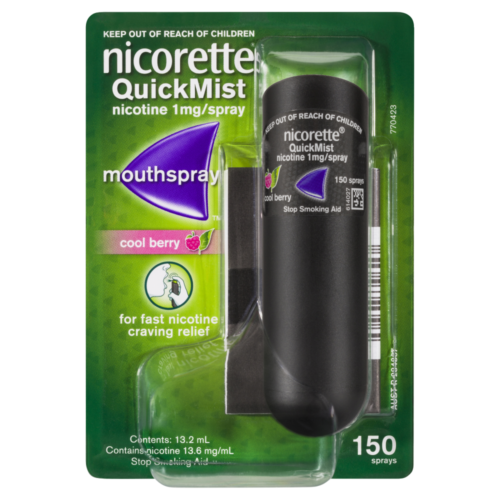 Nicorette Nicotine QuickMist Cool Berry Spray 150 Sprays