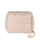 Designer Brands Puffy Pouch Makeup and Toiletry Bag Cream