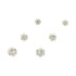 Cubic Zirconia Goldtone Trio 4mm, 5mm, 6mm Earrings