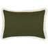 Escape to Paradise Cushion Cover Coastal Fringe Solid Eucalyptus 35CM X 50CM