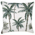 Escape to Paradise Cushion Cover With Piping Palm Tree Paradise White 60CM X 60CM