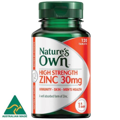 Nature's Own High Strength Zinc 30Mg Tabs 120