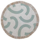 Escape to Paradise Round Placemat Coastal Fringe Muse Seafoam 40CM