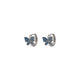 Adnohr Sensation Kids Butterfly Huggie Earrings Rhodium Plated