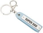Super Dad Hand Stamped Aluminum Keychain