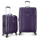 Traveler's Choice Lares Softside Expandable Luggage with Spinner Wheels Purple 2 Piece Luggage Set