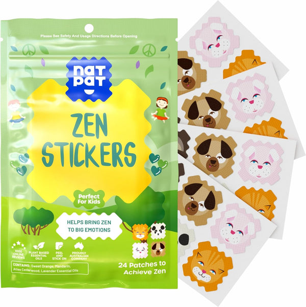 BuzzPatch ZenPatch Mood Calming Stickers for Kids and Adults (24 Pack) – The Natural Patch