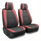 FH Group Front Set Faux Leather Car Seat Cover Cushions for Low Back Seat Universal Fit Airbag Compatible Seat Cover for SUV Sedan Van Burgundy