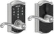 Schlage FE695 CAM 626 FLA Camelot Touch Keyless Lock with Flair Lever in Satin Chrome