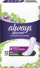 Always Discreet Incontinence Pads, Normal, 12 Pack