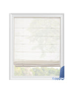 Chicology Roman Shades for Windows Pacific White Semi-Sheer or Light Filtering 34 W x 64 H inches