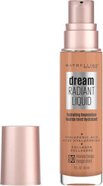 Maybelline Dream Radiant Liquid Hydrating Foundation with Hyaluronic Acid - Honey Beige 90, Honey Beige