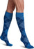 Sigvaris Microfibre Womens Compression Socks Calf High Closed Toe Blue Argyle Size C