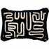 Escape to Paradise Cushion Cover Coastal Fringe Black Maze Black 35CM X 50CM