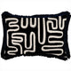 Escape to Paradise Cushion Cover Coastal Fringe Black Maze Black 35CM X 50CM