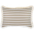 Escape to Paradise Cushion Cover Coastal Fringe Hampton Stripe Beige 35CM X 50CM