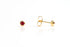 Adnohr Sys75 24ct Gold Plated Ear Piercing Stud With 4mm Ruby Bezel