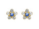 Studex Daisy Sapphire 24K Gold Plated 9.9MM