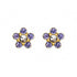 Studex System 75 Daisy Tanzanite Gold Plated